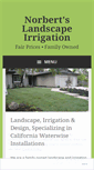 Mobile Screenshot of norbertslandscapeirrigation.com